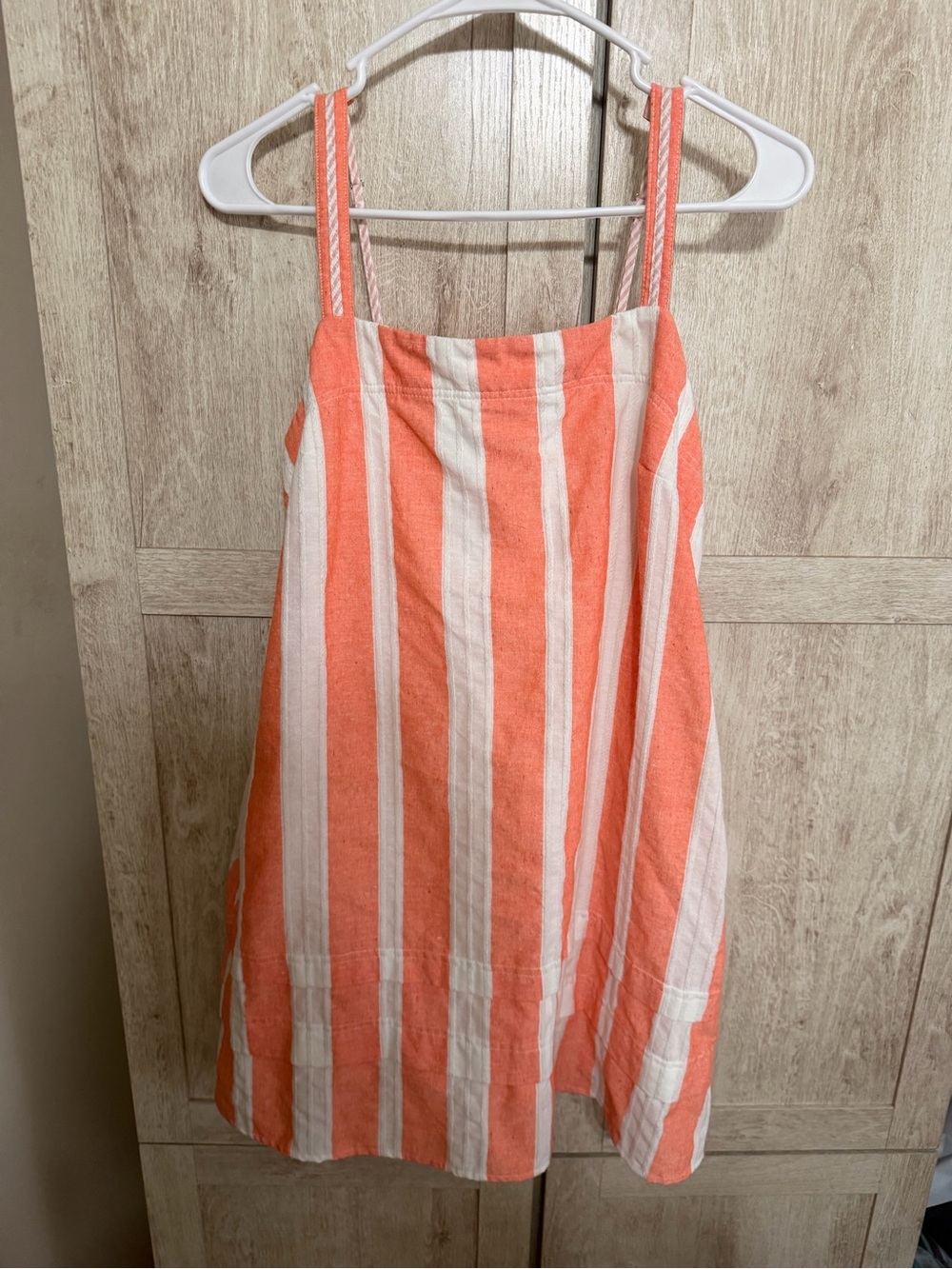 eesome Coral-Stripe Spaghetti Strap Mini Dress